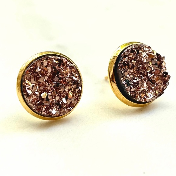 Sunburst Druzy Ear Jackets - Picture 3 of 3